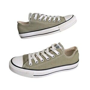 Converse Vintage All Star Low Shoes Womens Size 7 Olive Green Lace Up Sneakers